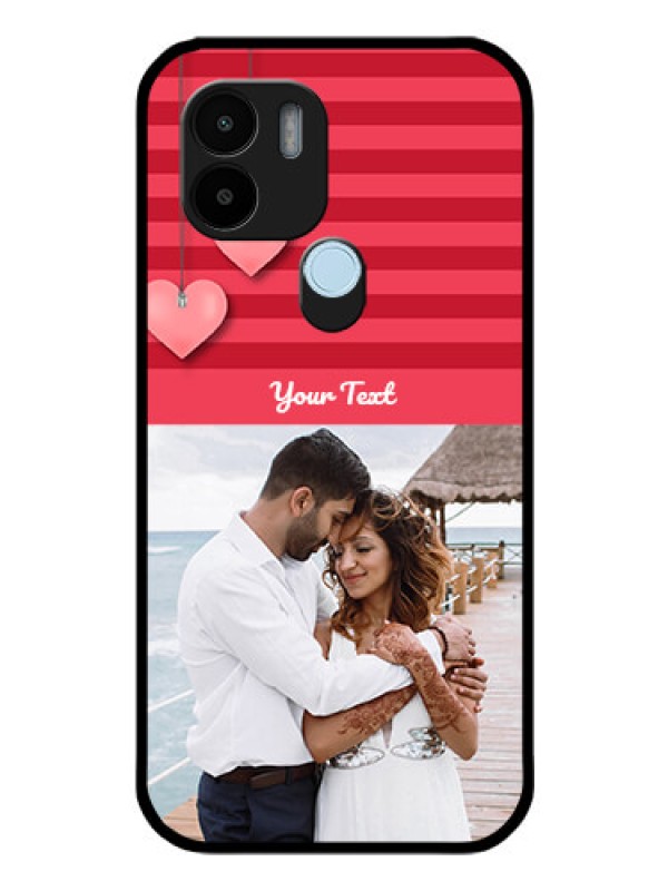 Custom Poco C50 Custom Glass Phone Case - Valentines Day Design
