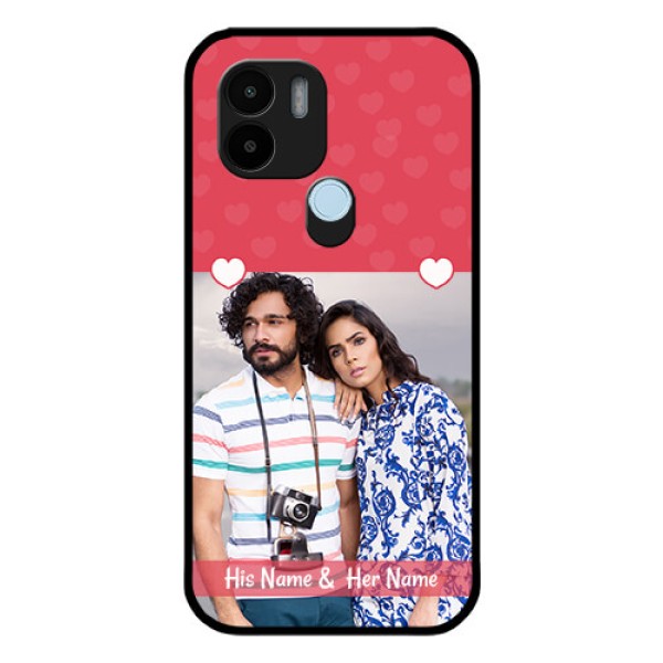 Poco C50 Photo Printing on Glass Case - Simple Love Design