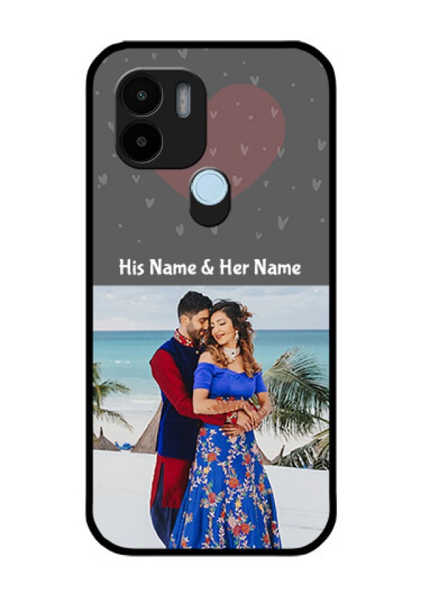 Poco C50 Custom Glass Mobile Case - Buy Love Design with Photo Online