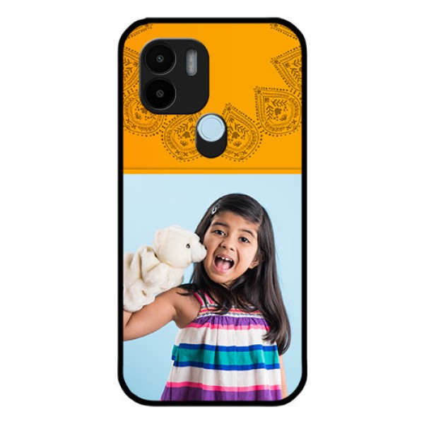 Poco C50 Personalized Glass Phone Case - Photo Wedding Design