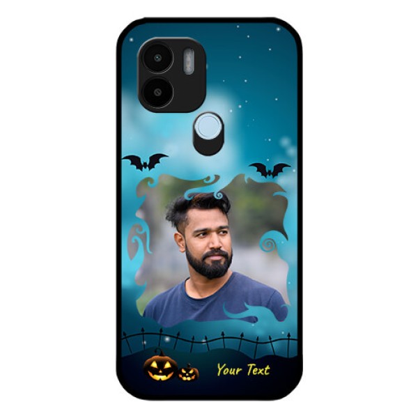 Poco C50 Custom Glass Phone Case - Halloween frame design