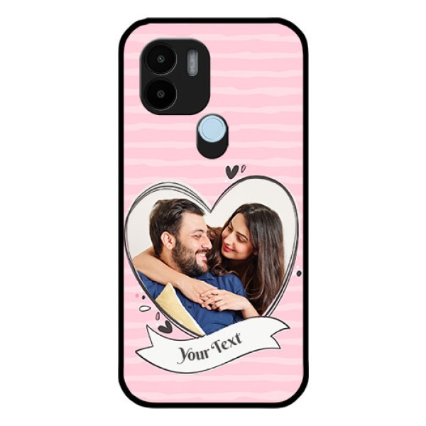 Poco C50 Custom Glass Phone Case - Vintage Heart Design