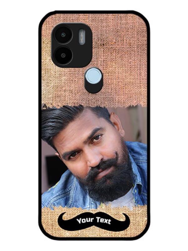 Custom Poco C50 Personalized Glass Phone Case - with Texture Design