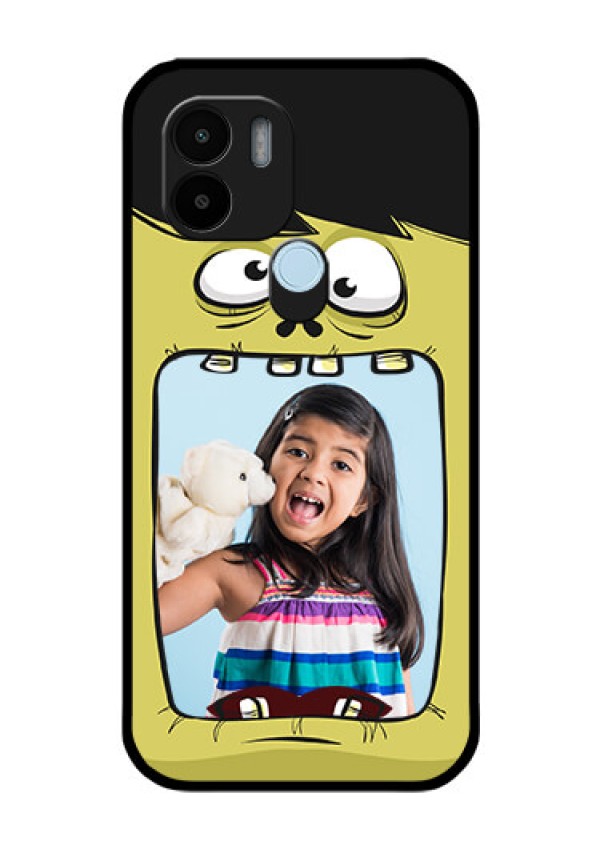 Poco C50 Personalized Glass Phone Case - Cartoon monster back case Design