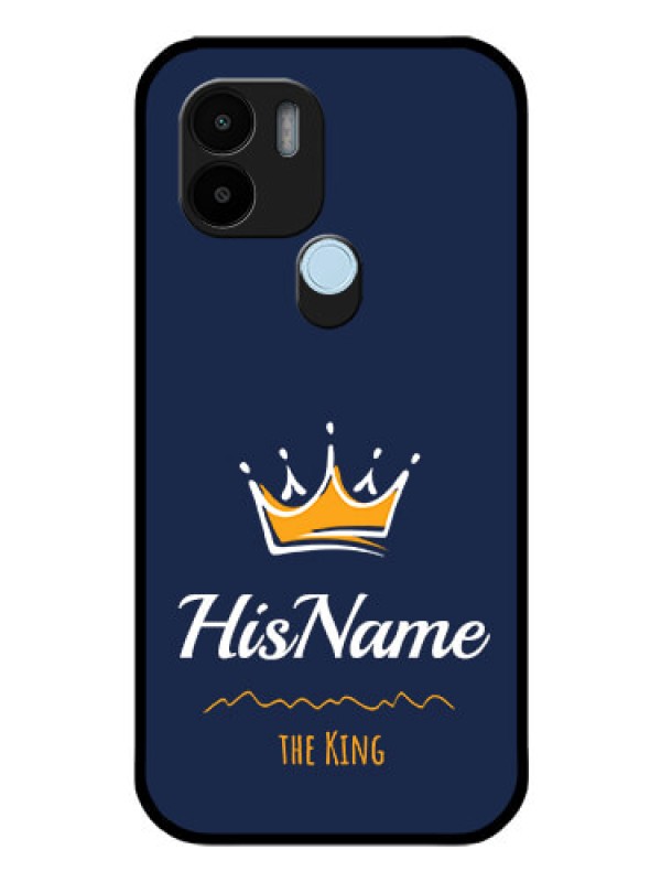 Custom Poco C50 Glass Phone Case King with Name