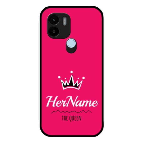 Poco C50 Glass Phone Case Queen with Name Poco C50 Glass Phone Case Queen with Name