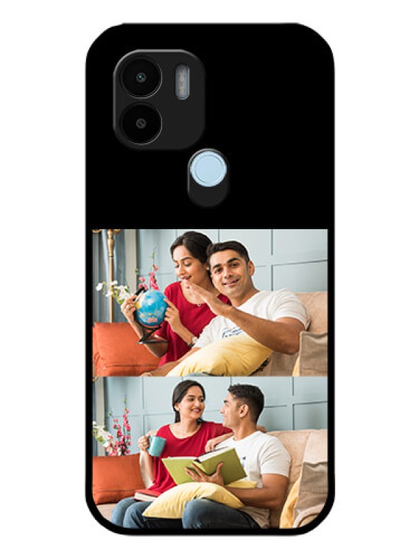 Custom Poco C50 2 Images on Glass Phone Cover
