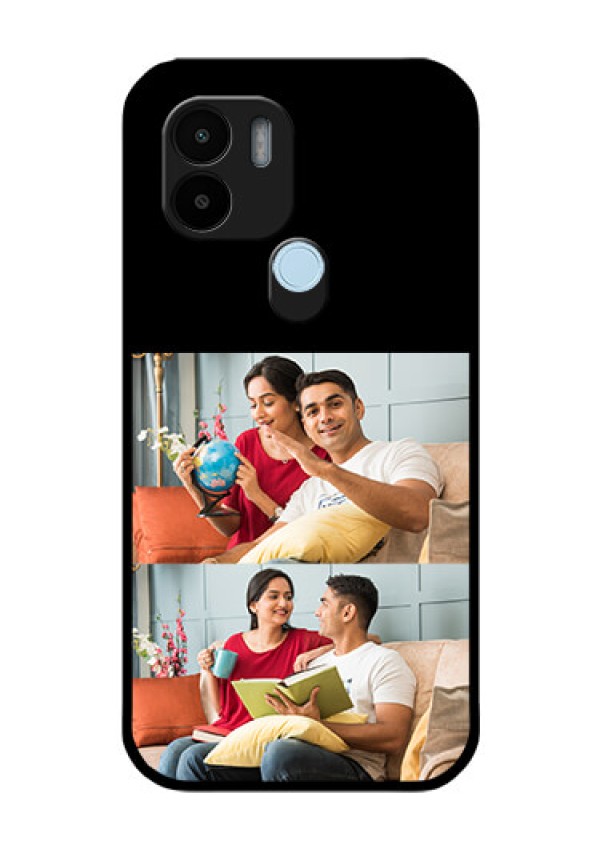 Poco C50 2 Images on Glass Phone Cover
