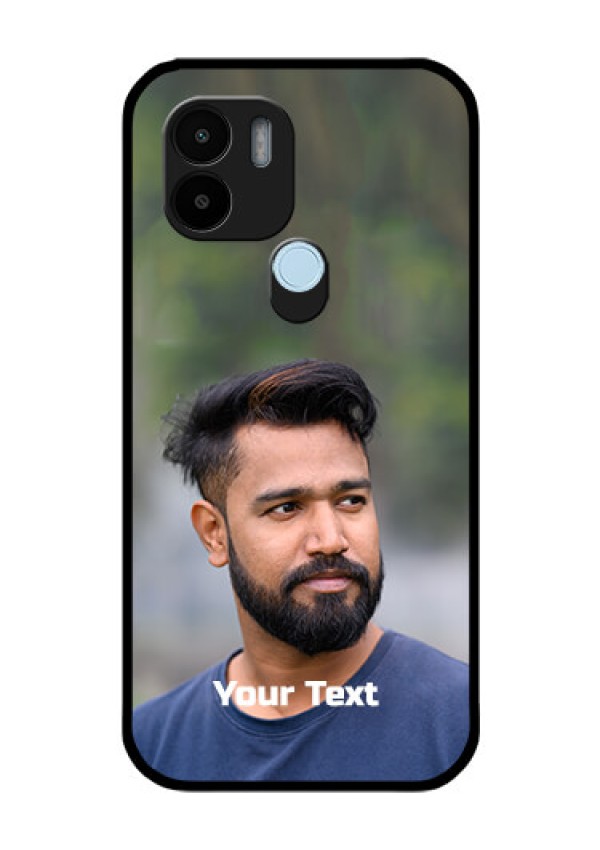 Poco C50 Glass Mobile Cover: Photo with Text
