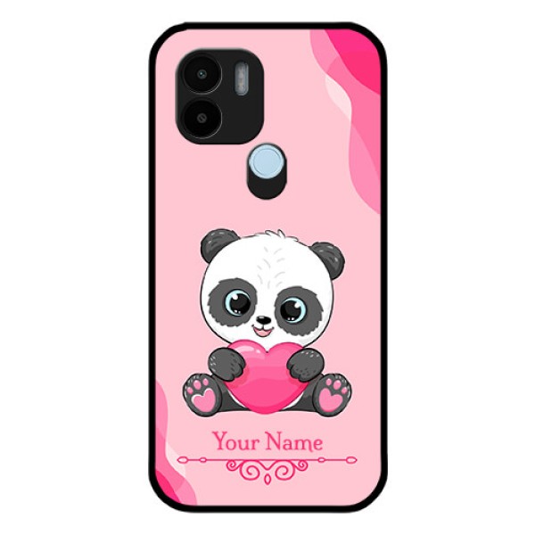 Poco C50 Custom Glass Mobile Case - Cute Panda Design