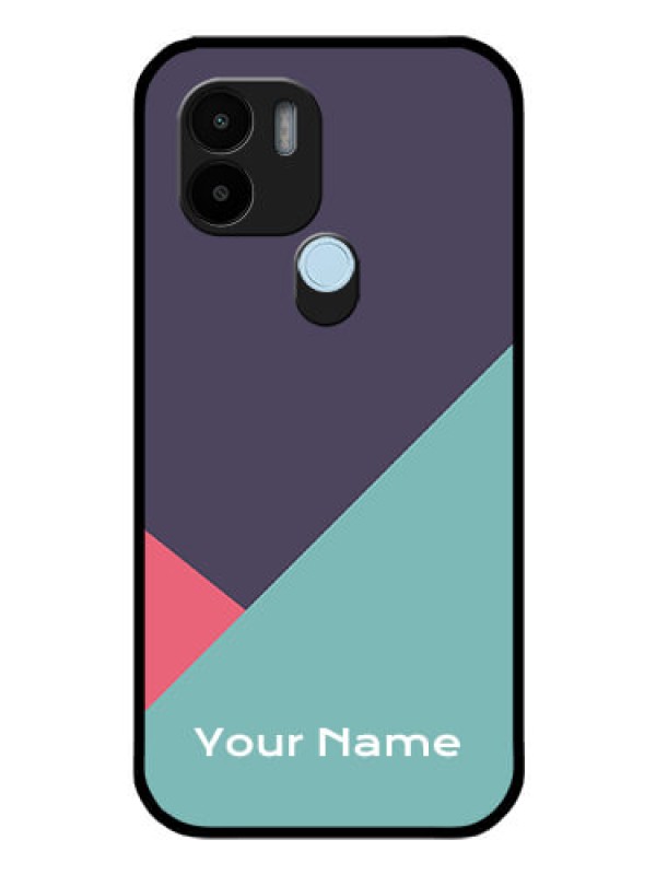 Custom Poco C50 Custom Glass Mobile Case - Tri Color abstract Design