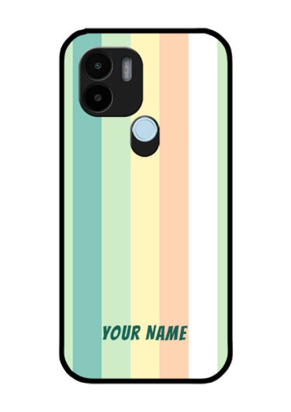 Poco C50 Photo Printing on Glass Case - Multi-colour Stripes Design