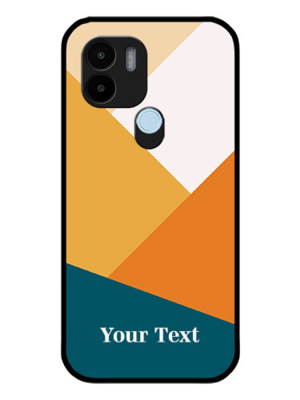 Custom Poco C50 Personalized Glass Phone Case - Stacked Multi-colour Design