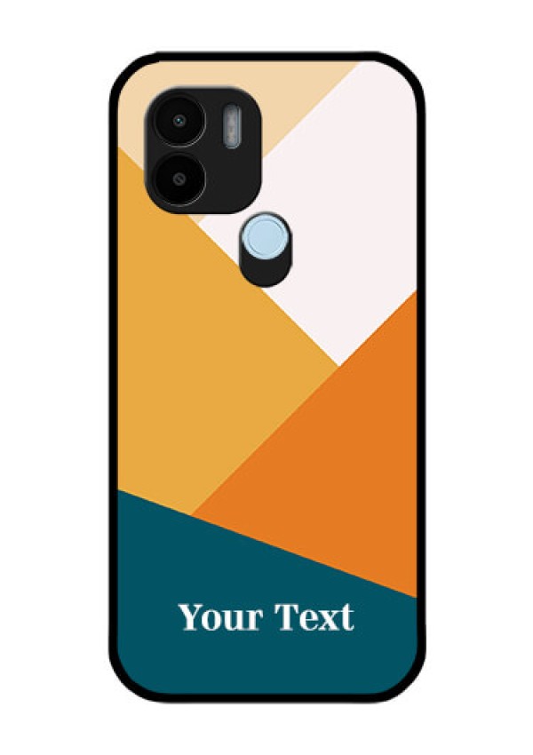 Poco C50 Personalized Glass Phone Case - Stacked Multi-colour Design