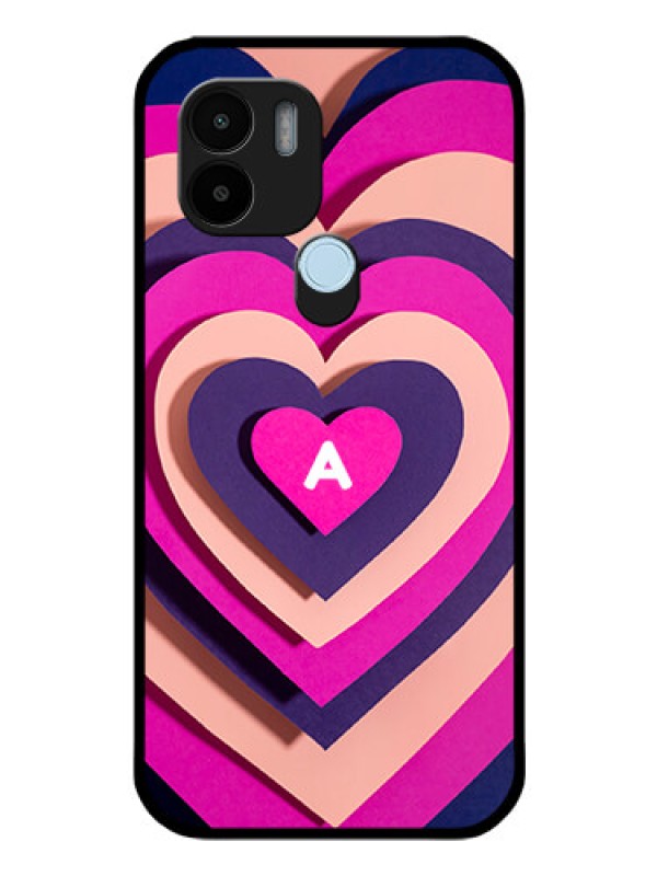 Custom Poco C50 Custom Glass Mobile Case - Cute Heart Pattern Design