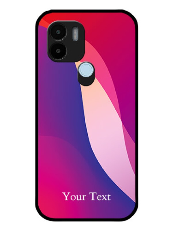 Custom Poco C50 Personalized Glass Phone Case - Digital abstract Overlap Design