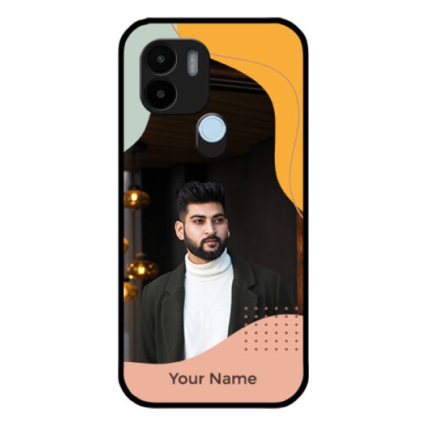 Poco C50 Personalized Glass Phone Case - Tri-coloured overlay design Poco C50 Personalized Glass Phone Case - Tri-coloured overlay design