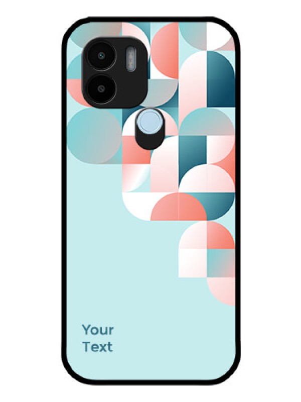 Custom Poco C50 Custom Glass Phone Case - Stylish Semi-circle Pattern Design