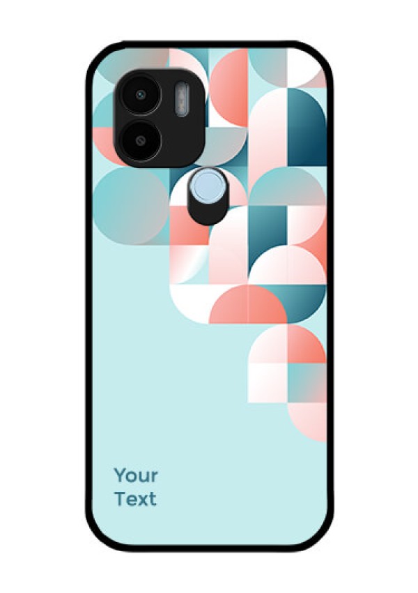 Poco C50 Custom Glass Phone Case - Stylish Semi-circle Pattern Design