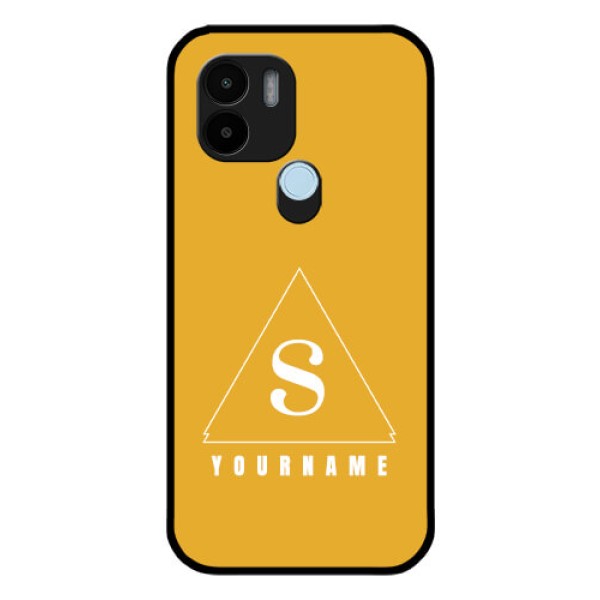 Poco C50 Personalized Glass Phone Case - simple triangle Design
