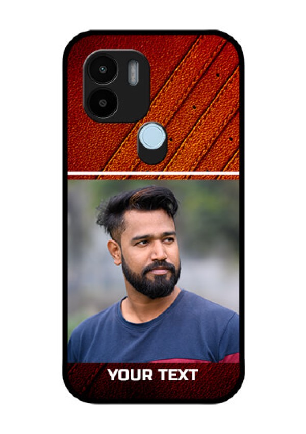 Poco C51 Personalized Glass Phone Case - Leather Phone Case Design