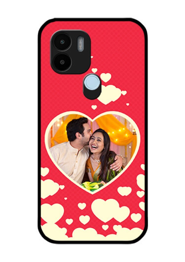 Poco C51 Custom Glass Mobile Case - Love Symbols Phone Cover Design
