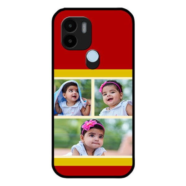 Poco C51 Custom Glass Mobile Case - Multiple Pic Upload Design