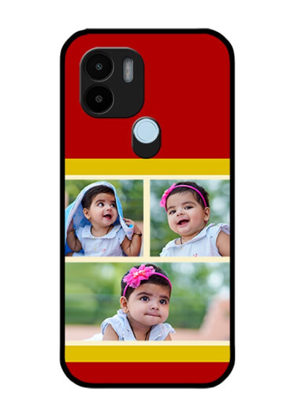 Poco C51 Custom Glass Mobile Case - Multiple Pic Upload Design