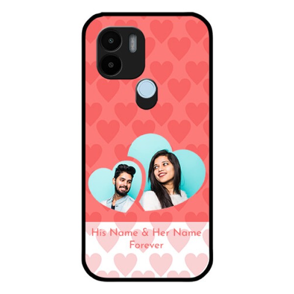 Poco C51 Personalized Glass Phone Case - Couple Pic Upload Design