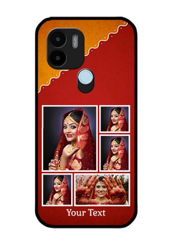 Poco C51 Personalized Glass Phone Case - Wedding Pic Upload Design