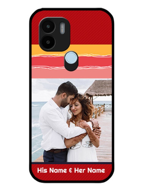 Custom Poco C51 Custom Glass Mobile Case - Colorful Case Design