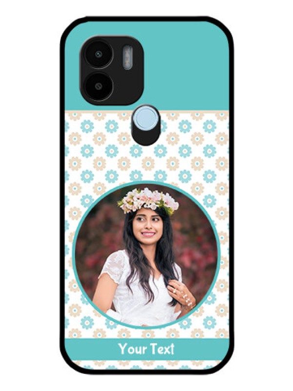 Custom Poco C51 Custom Glass Mobile Case - Beautiful Flowers Design