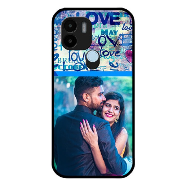 Poco C51 Custom Glass Mobile Case - Colorful Love Design