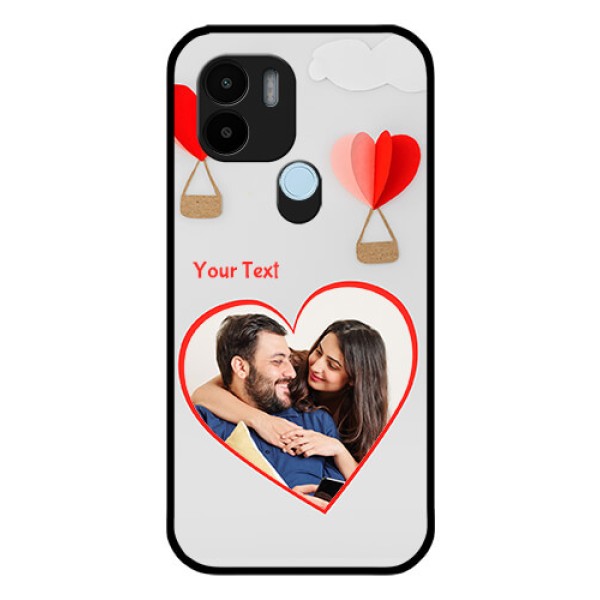 Poco C51 Custom Glass Mobile Case - Parachute Love Design