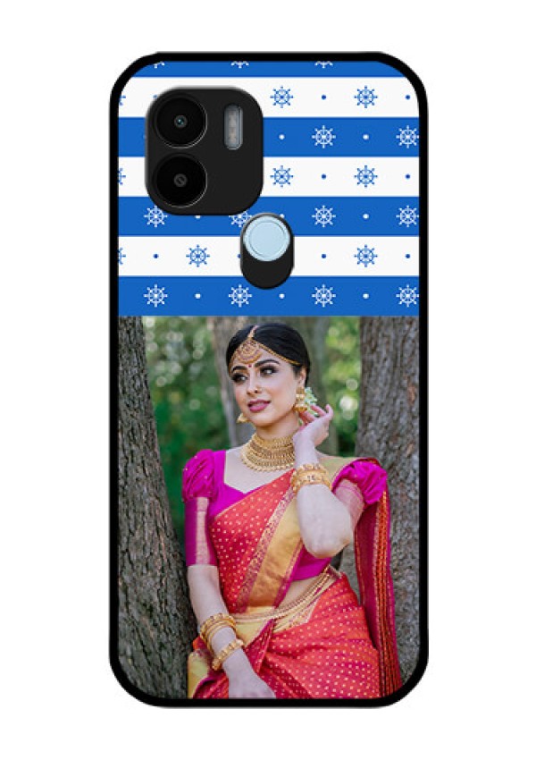 Poco C51 Photo Printing on Glass Case - Snow Pattern Design