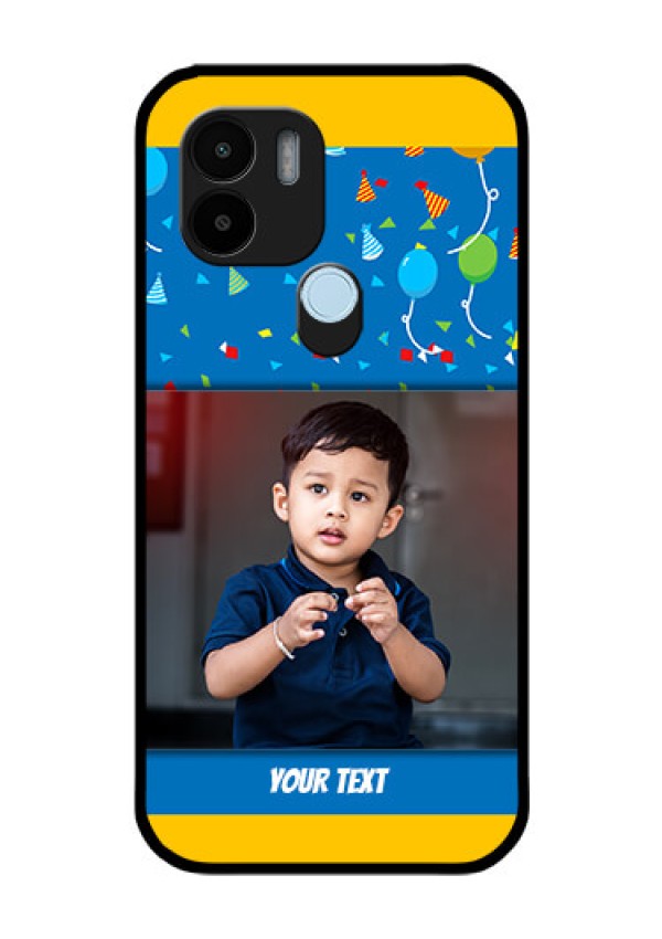Poco C51 Custom Glass Mobile Case - Birthday Wishes Design