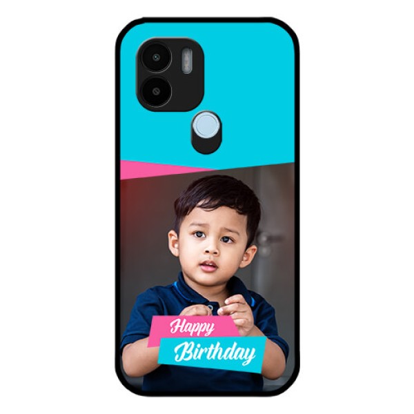 Poco C51 Personalized Glass Phone Case - Image Holder with 2 Color Design