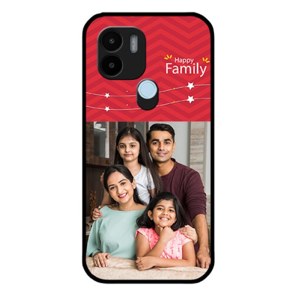 Poco C51 Personalized Glass Phone Case - Happy Family Design