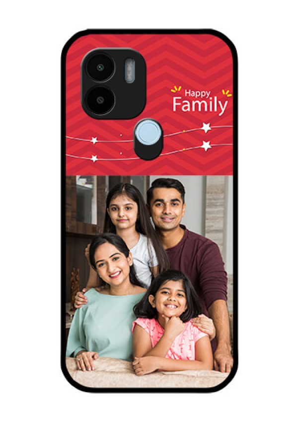 Poco C51 Personalized Glass Phone Case - Happy Family Design