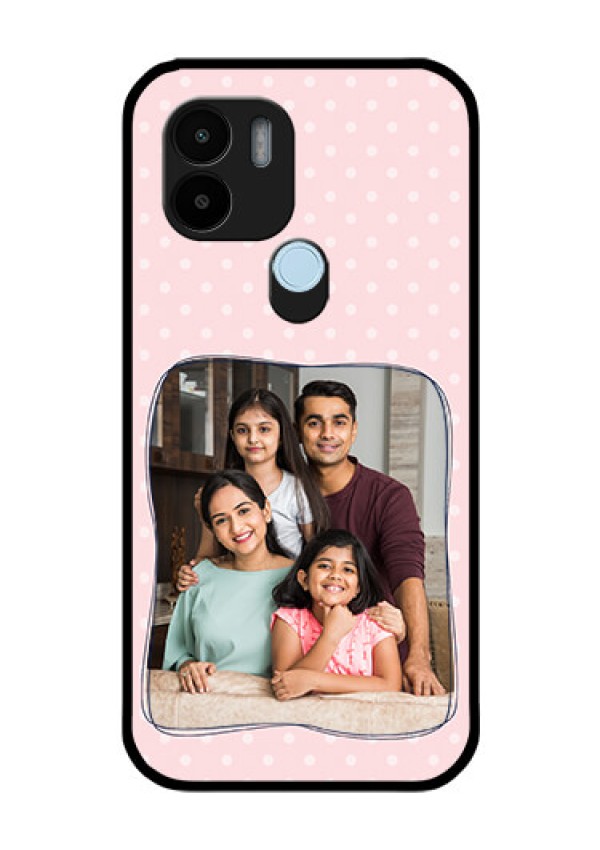 Poco C51 Custom Glass Phone Case - Family with Dots Design