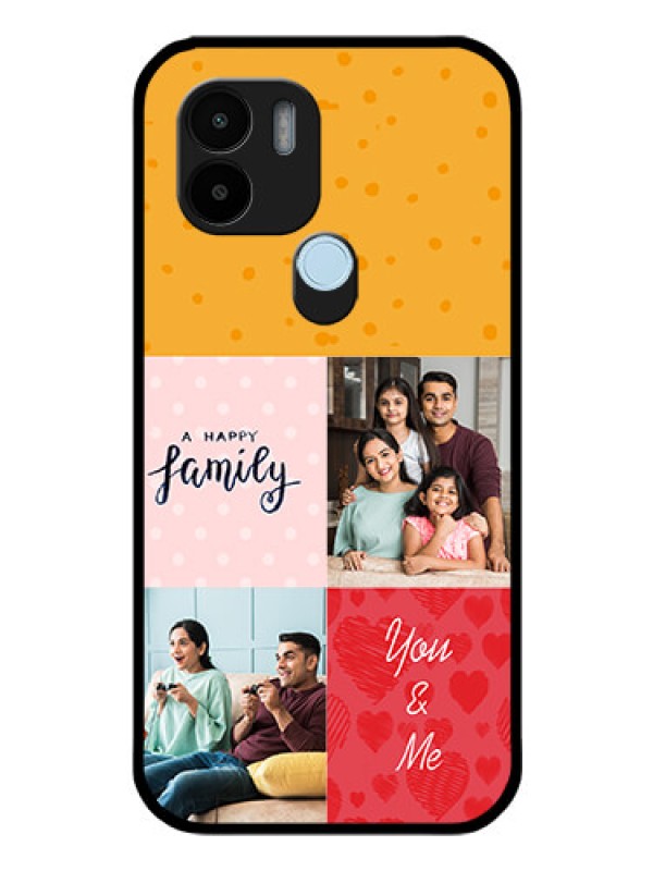 Custom Poco C51 Personalized Glass Phone Case - Images with Quotes Design