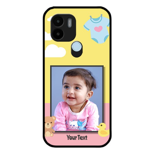 Poco C51 Photo Printing on Glass Case - Kids 2 Color Design