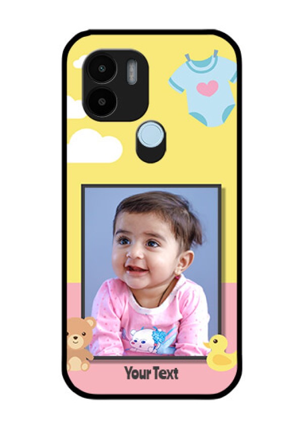 Poco C51 Photo Printing on Glass Case - Kids 2 Color Design