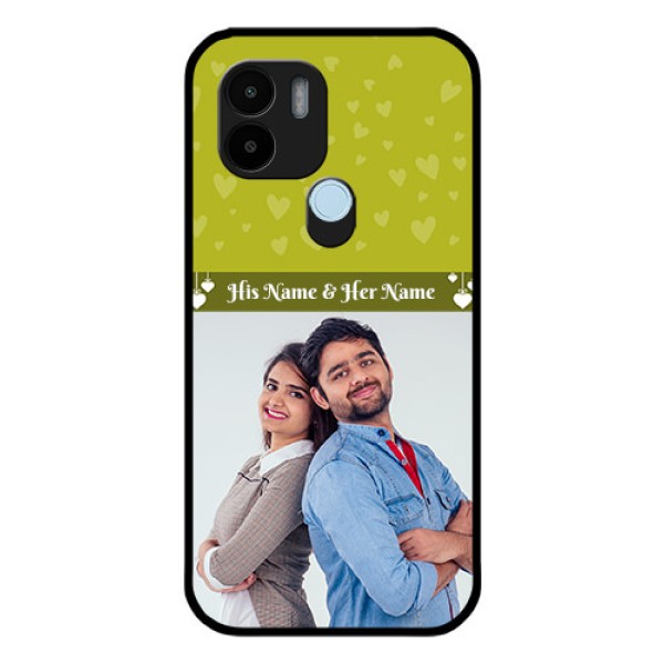Poco C51 Custom Glass Phone Case - You & Me Heart Design