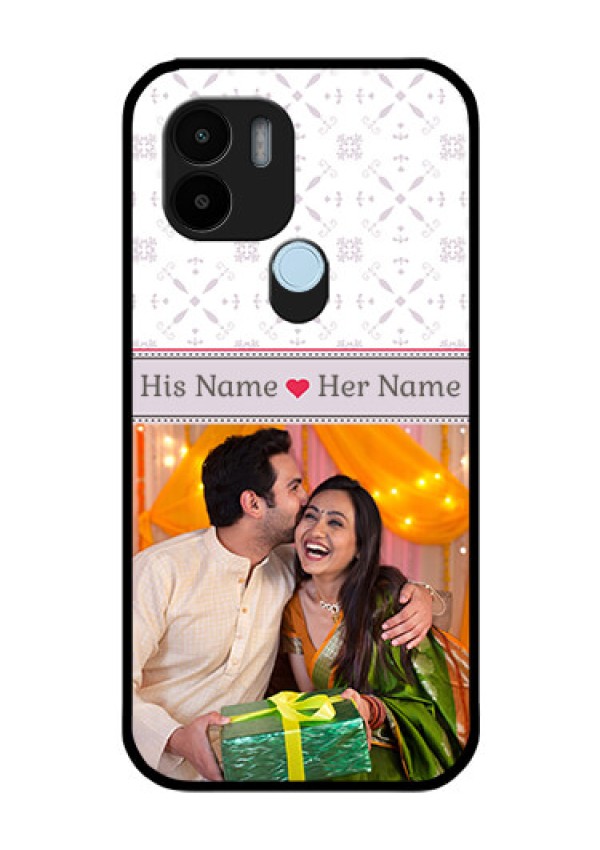 Poco C51 Custom Glass Mobile Case - with Photo and Ethnic Design
