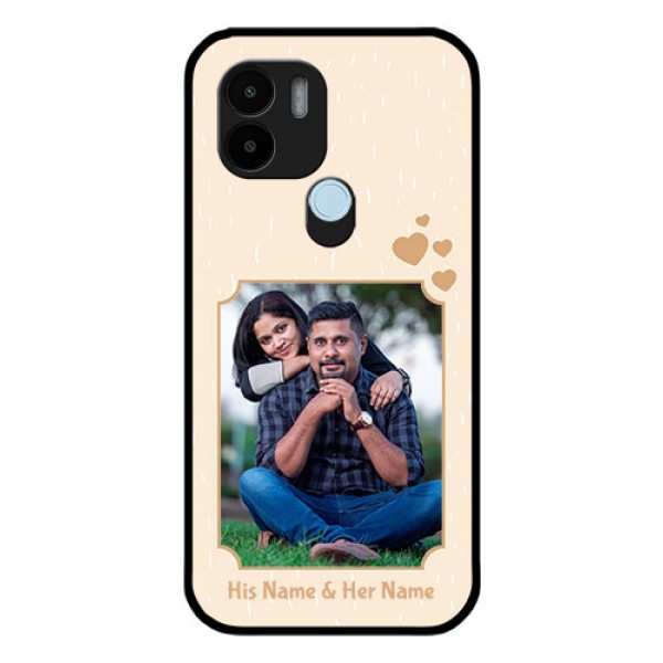 Poco C51 Custom Glass Phone Case - with confetti love design Poco C51 Custom Glass Phone Case - with confetti love design