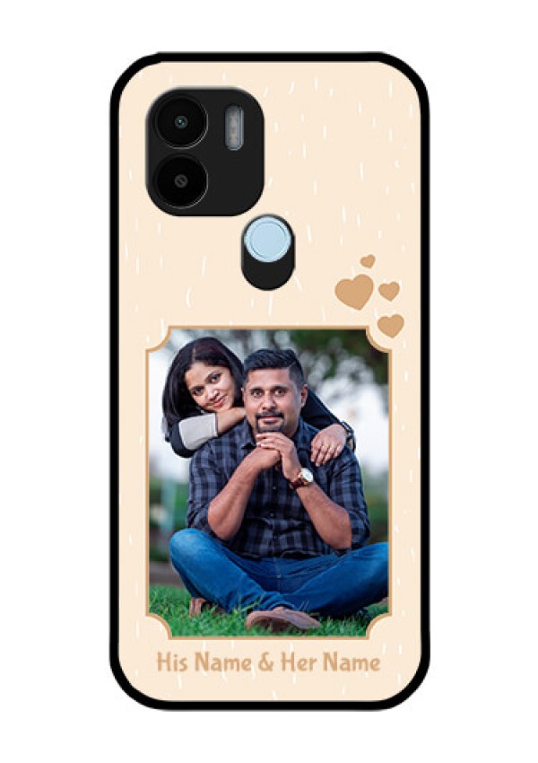 Poco C51 Custom Glass Phone Case - with confetti love design