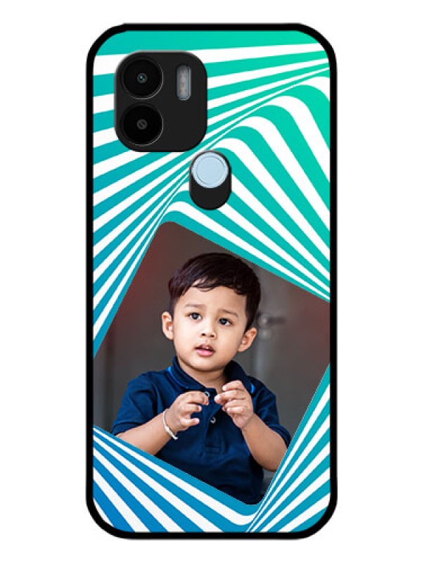 Custom Poco C51 Personalized Glass Phone Case - Abstract Spiral Design