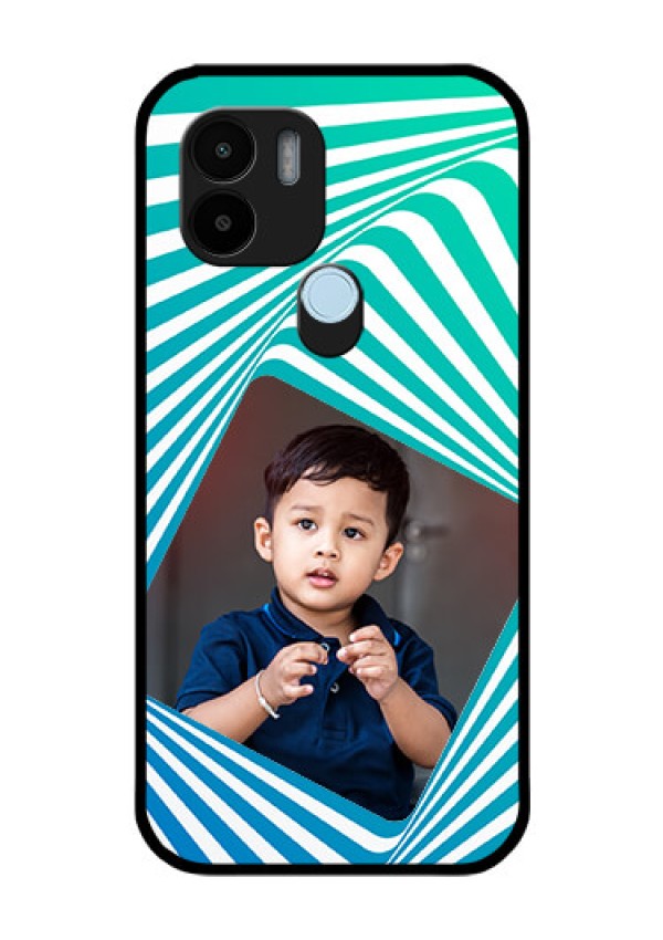 Poco C51 Personalized Glass Phone Case - Abstract Spiral Design