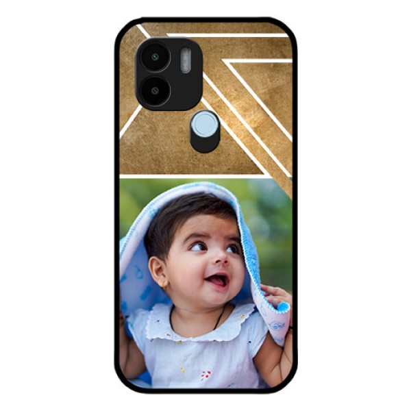 Poco C51 Personalized Glass Phone Case - Gradient Abstract Texture Design Poco C51 Personalized Glass Phone Case - Gradient Abstract Texture Design